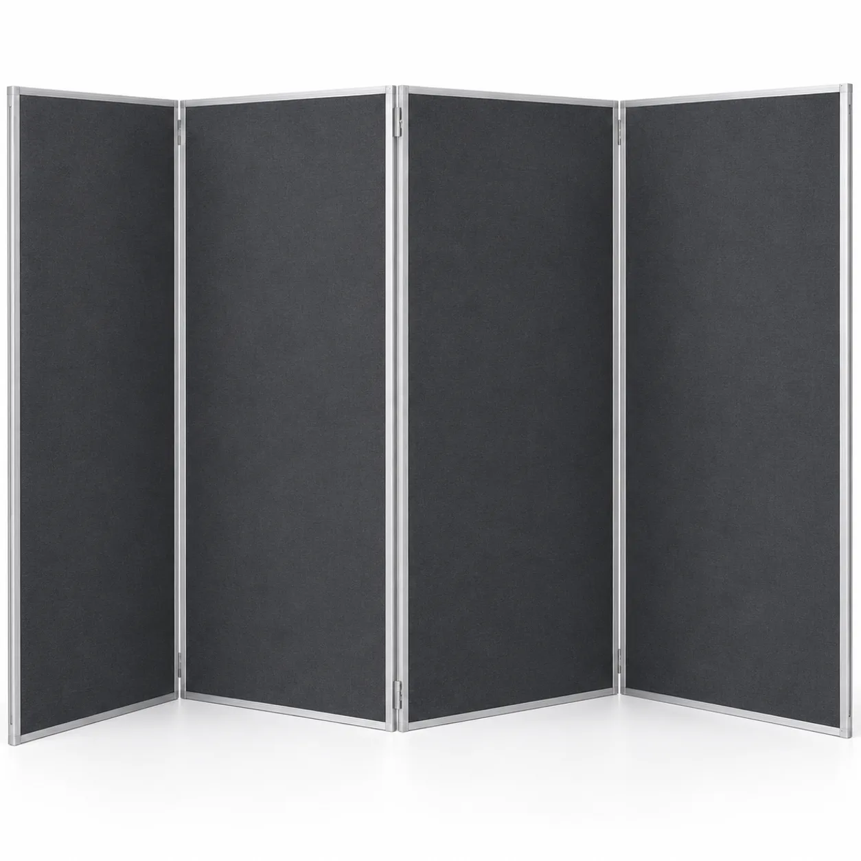 Grey 4-Panel Full-Height large folding display board