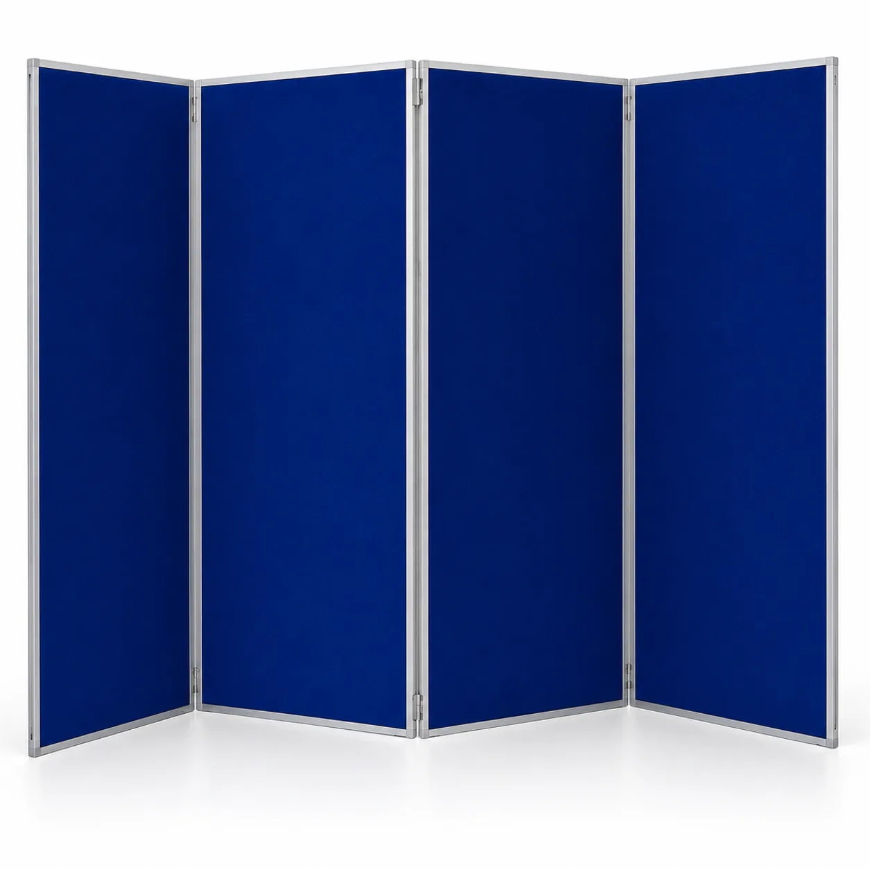 Navy Blue 4-Panel Full-Height large folding display board
