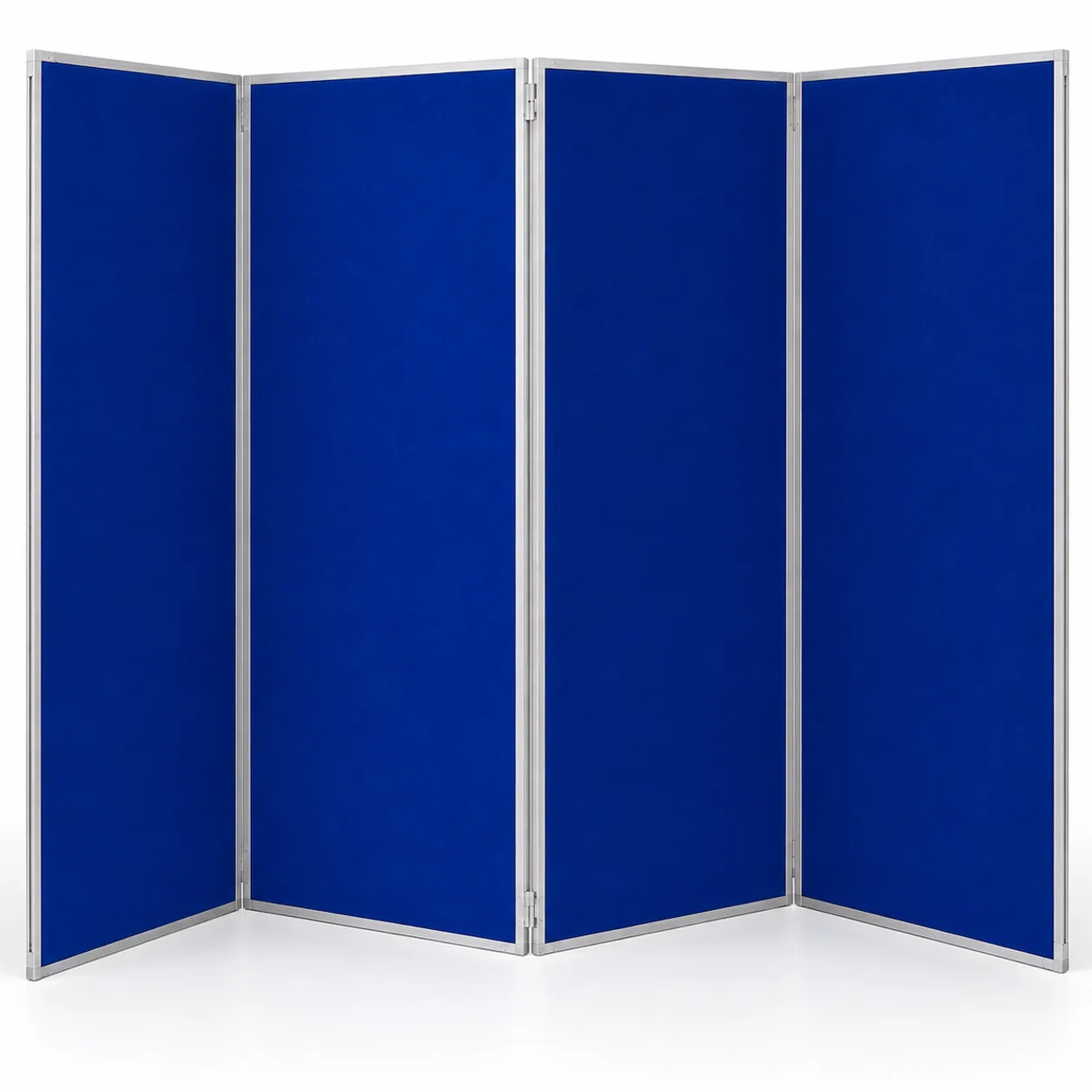Royal Blue 4-Panel Full-Height large folding display board